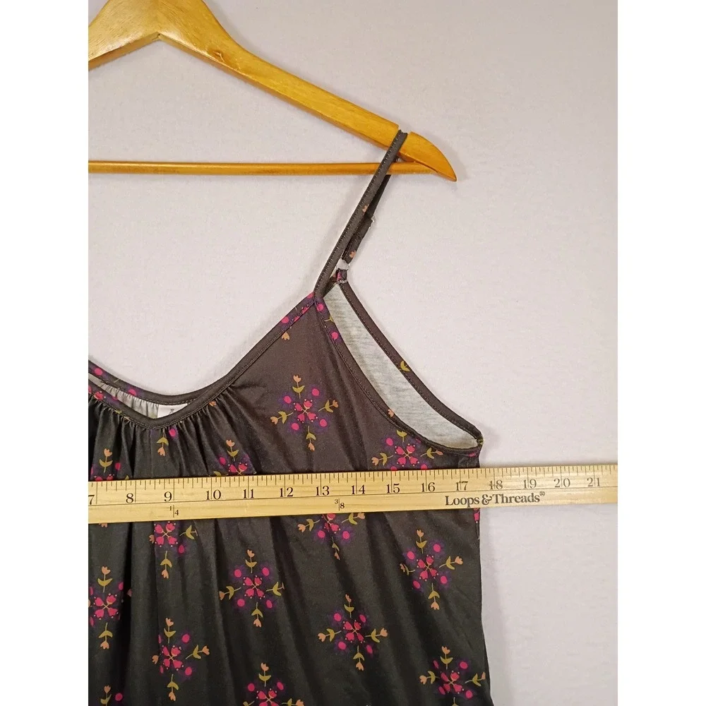 Boho Floral ANRABESS Women Large Black Wide Leg Adjustable Strap Jumpsuit